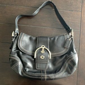 Black leather Authentic Coach purse